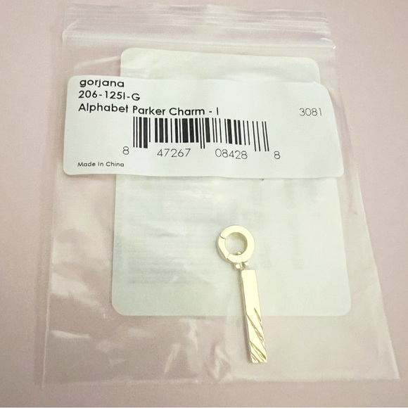 Gorjana Parker 18K Gold Plated Charm Initial I - Picture 9 of 9